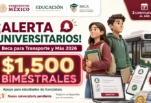 Beca a Universitarias y Universitarios para Transporte y Más CDMX 2026: apoyo de 1,500 pesos bimestrales
