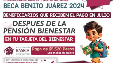 ¿Cuáles son los alumnos que cobraran su pago después de la pensión bienestar?