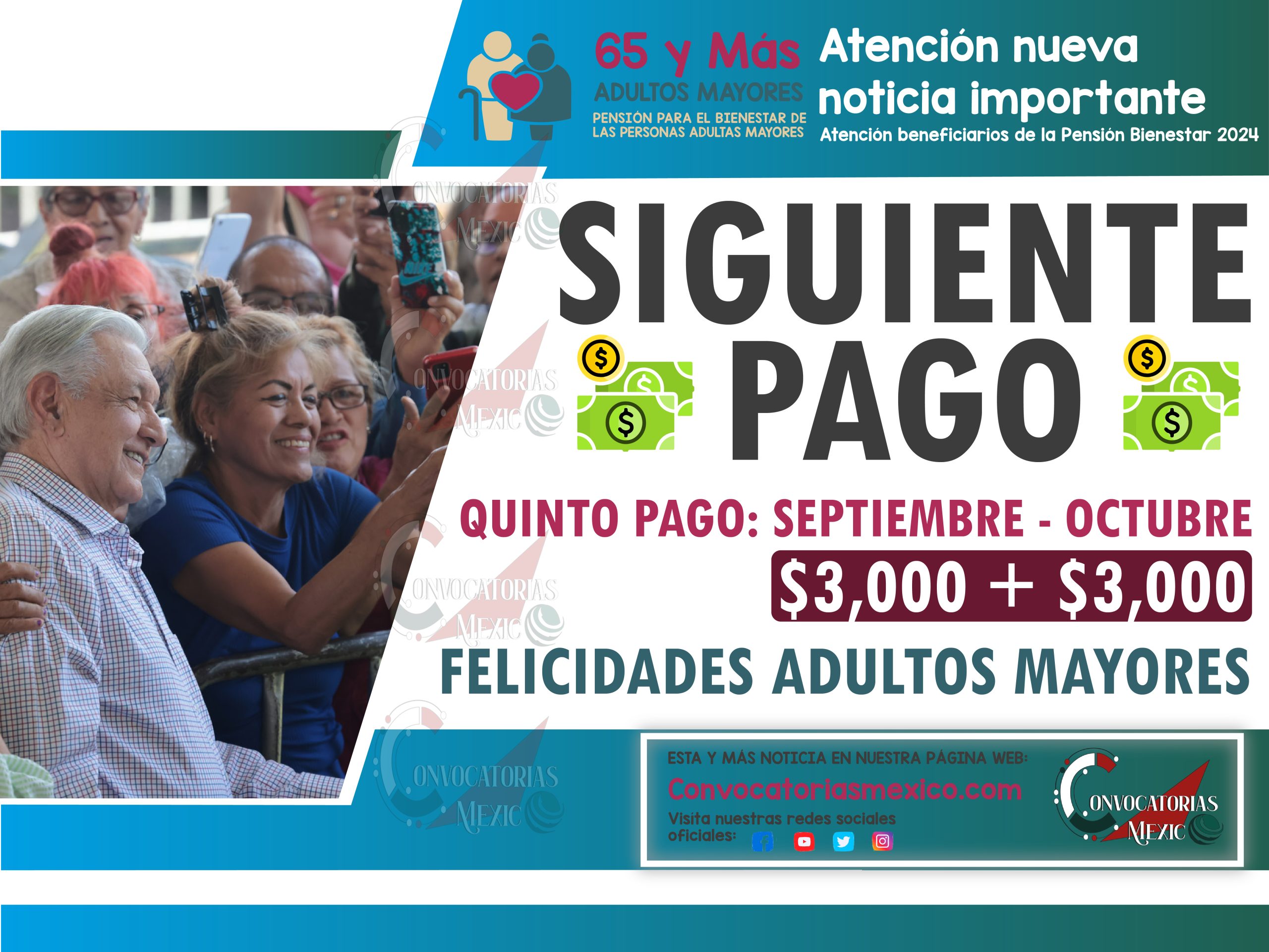 Fecha exacta del siguiente depósito de la pensión bienestar