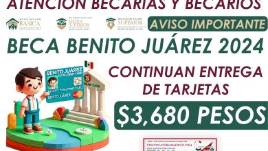 Del 25 al 31 de octubreEntrega de tarjetas a alumnos beneficiarios de las Becas Benito Juárez 2024