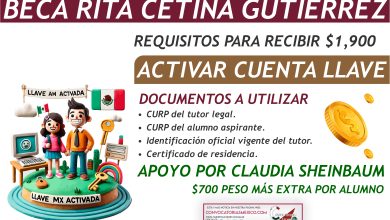 Tienes que Activar la cuenta llave para recibir la Beca Rita Cetina Gutiérrez $1,900 bimestrales