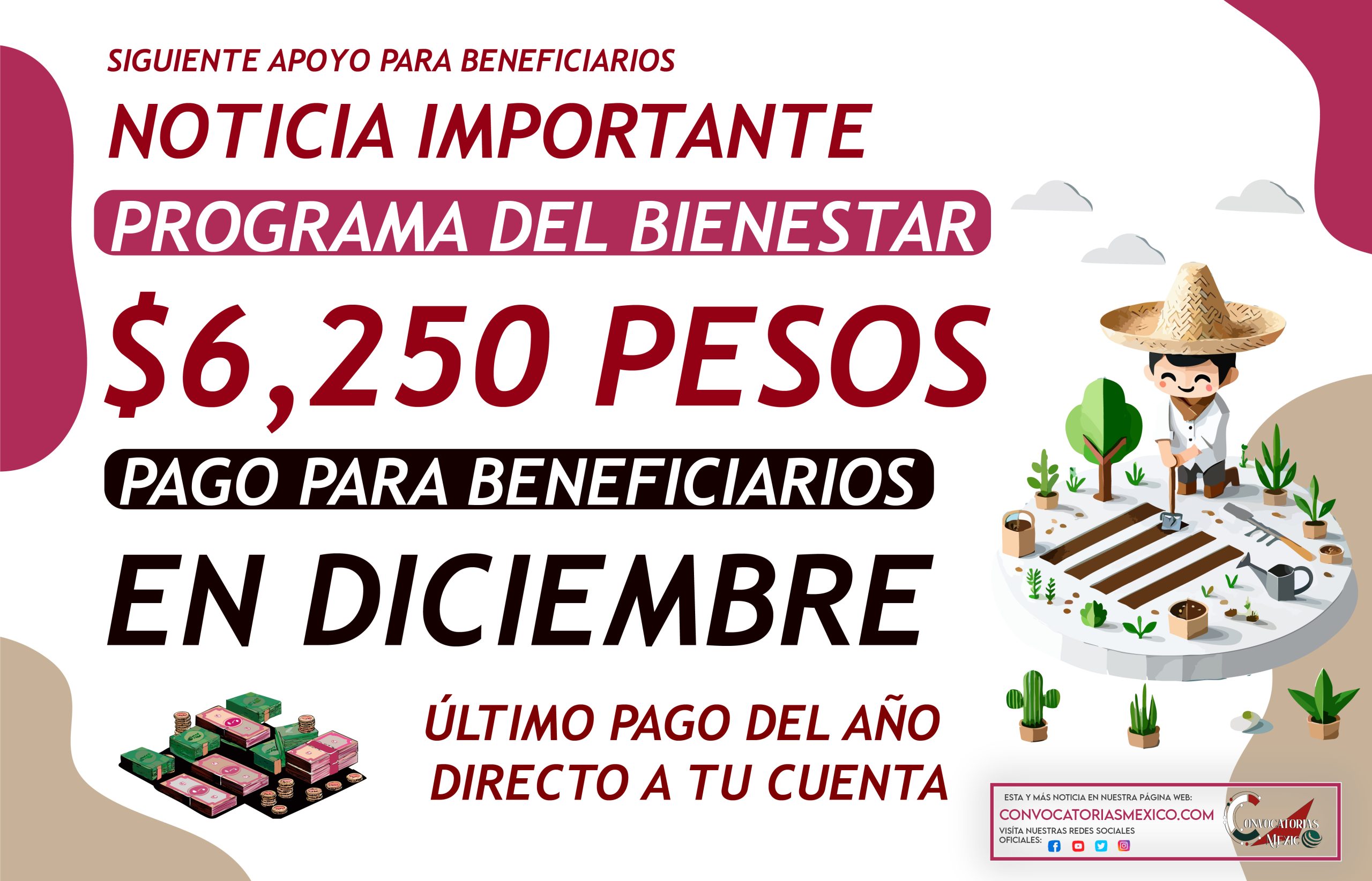 Primeros días de diciembre pago de $6,250 pesos de este programa del Bienestar 2024