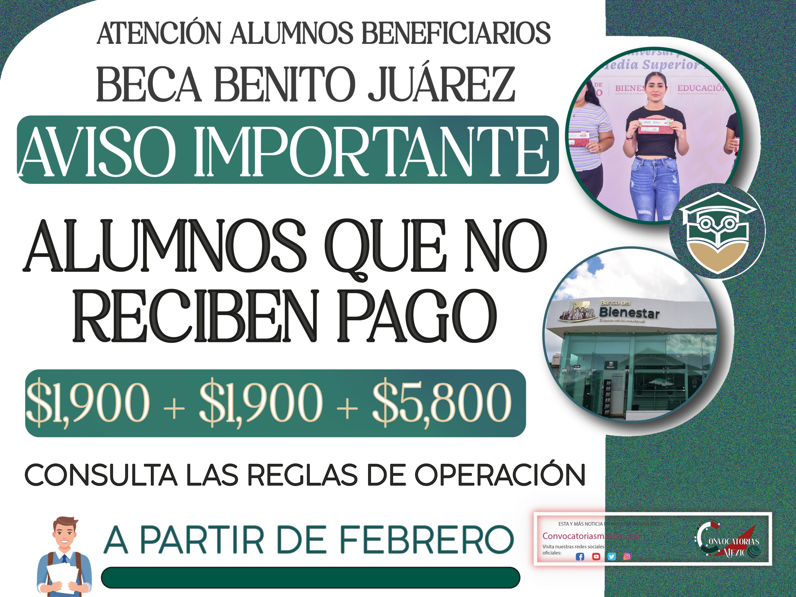 Alumnos que no reciben el pago en febrero de la Beca Benito Juárez 2025