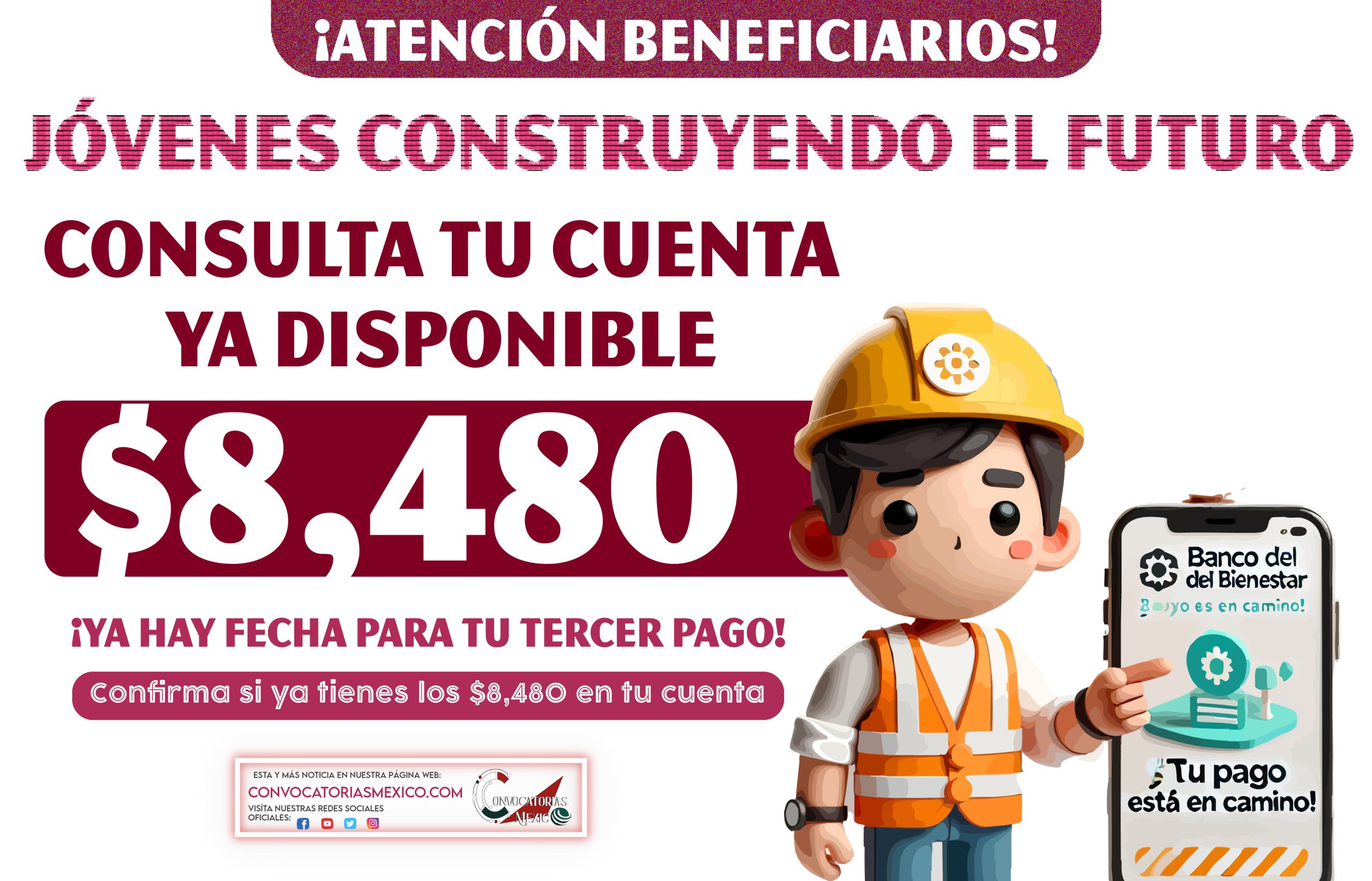 ¡CAÉN PRIMEROS PAGOS! $8,480 Pesos para los Beneficiarios del Bienestar 2025