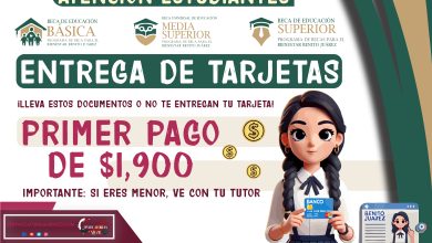 01 al 30 de abril documentos para recibir $1,900 y $3,800 de la Beca Benito Juárez 2025