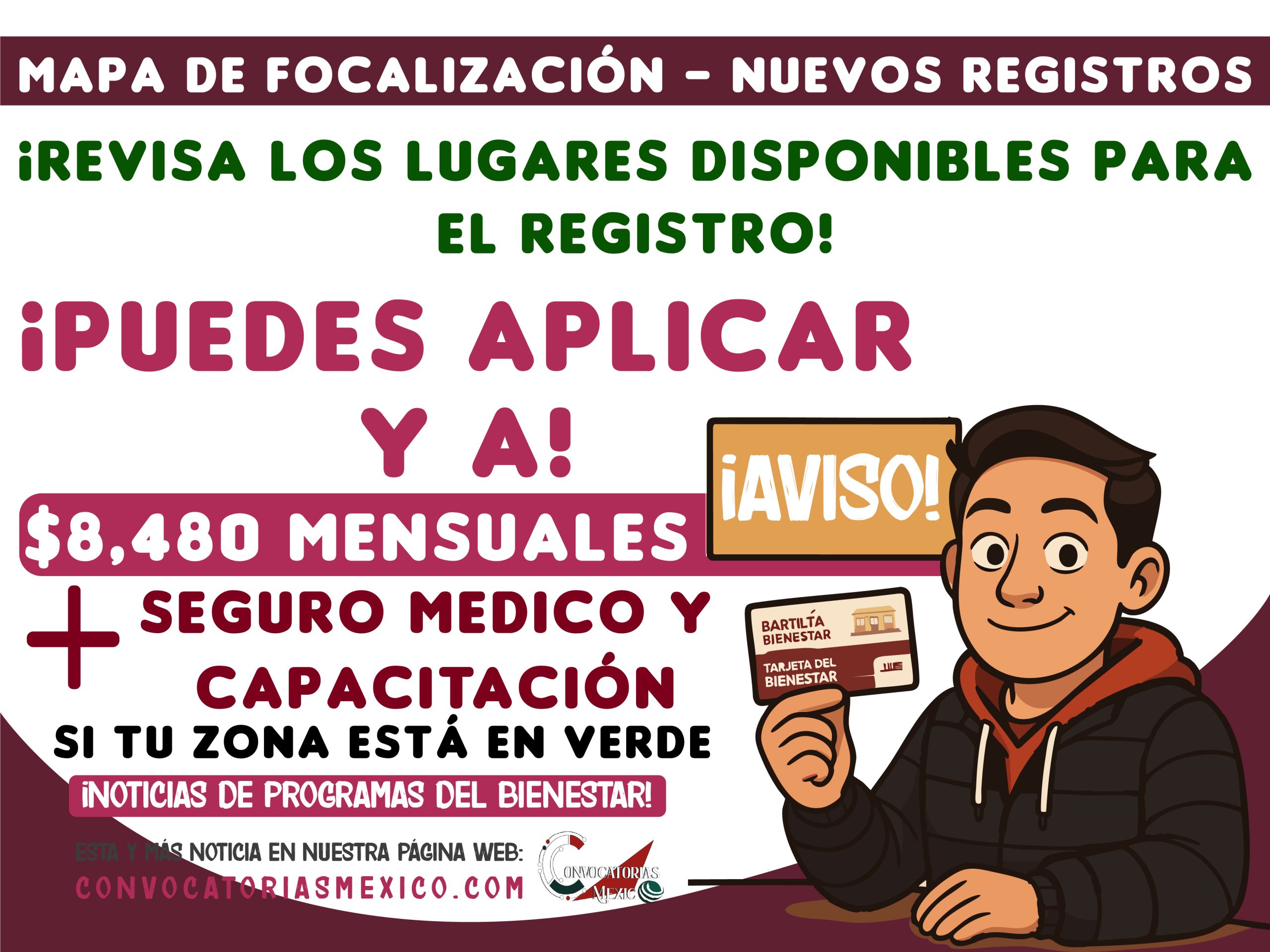 ¡CONSULTA LOS LUGARES DISPONIBLES! $8,480 Pesos de este programa del bienestar 2025