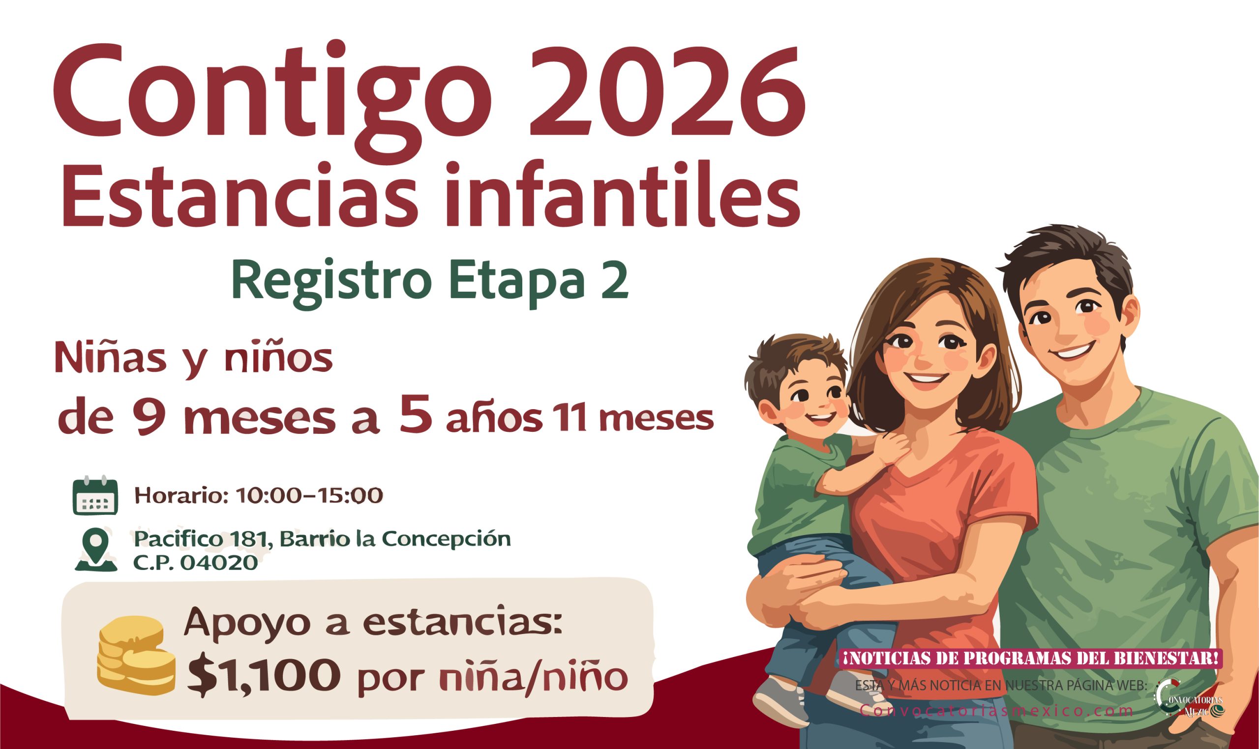 registro 2026 para estancias infantiles: del 21 al 28 de enero será el trámite y la revisión socioeconómica