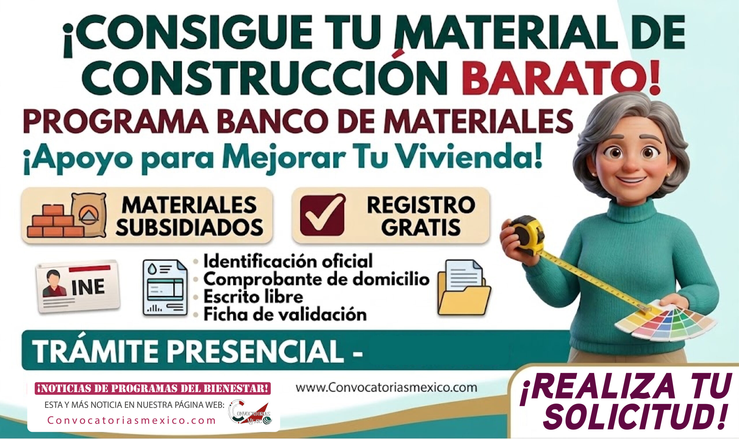 Consigue tu material de construcción barato: Programa Banco de Materiales para tu Vivienda