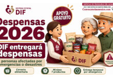 Para este año 2026: DIF entregará despensas a personas afectadas por emergencias o desastres