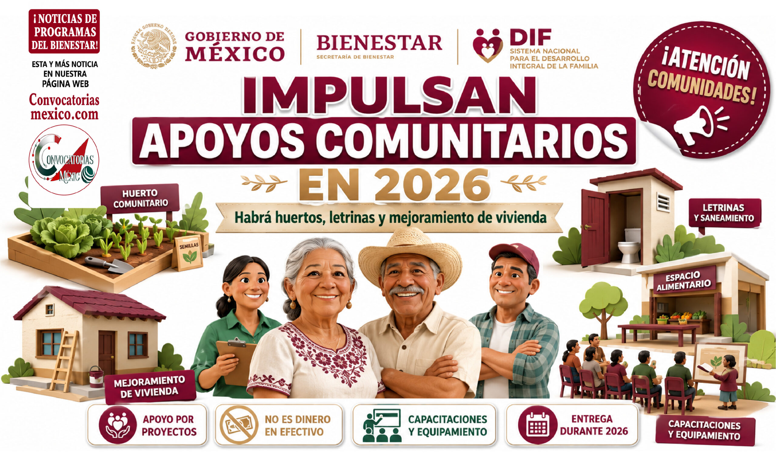 Yucatán impulsará acciones comunitarias con huertos, letrinas y mejoramiento de vivienda en 2026