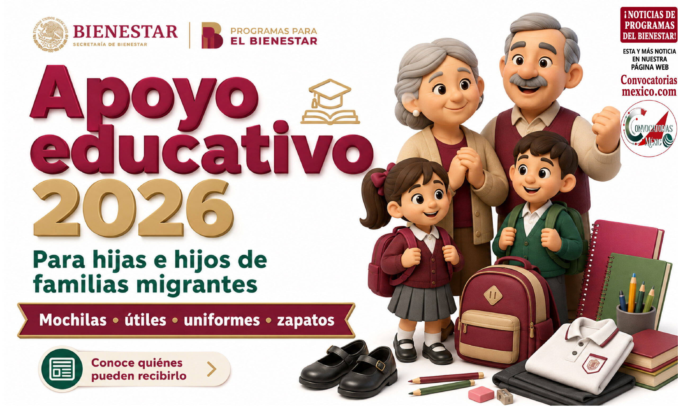 Zacatecas: Apoyos educativos para hijas e hijos de familias migrantes 2026