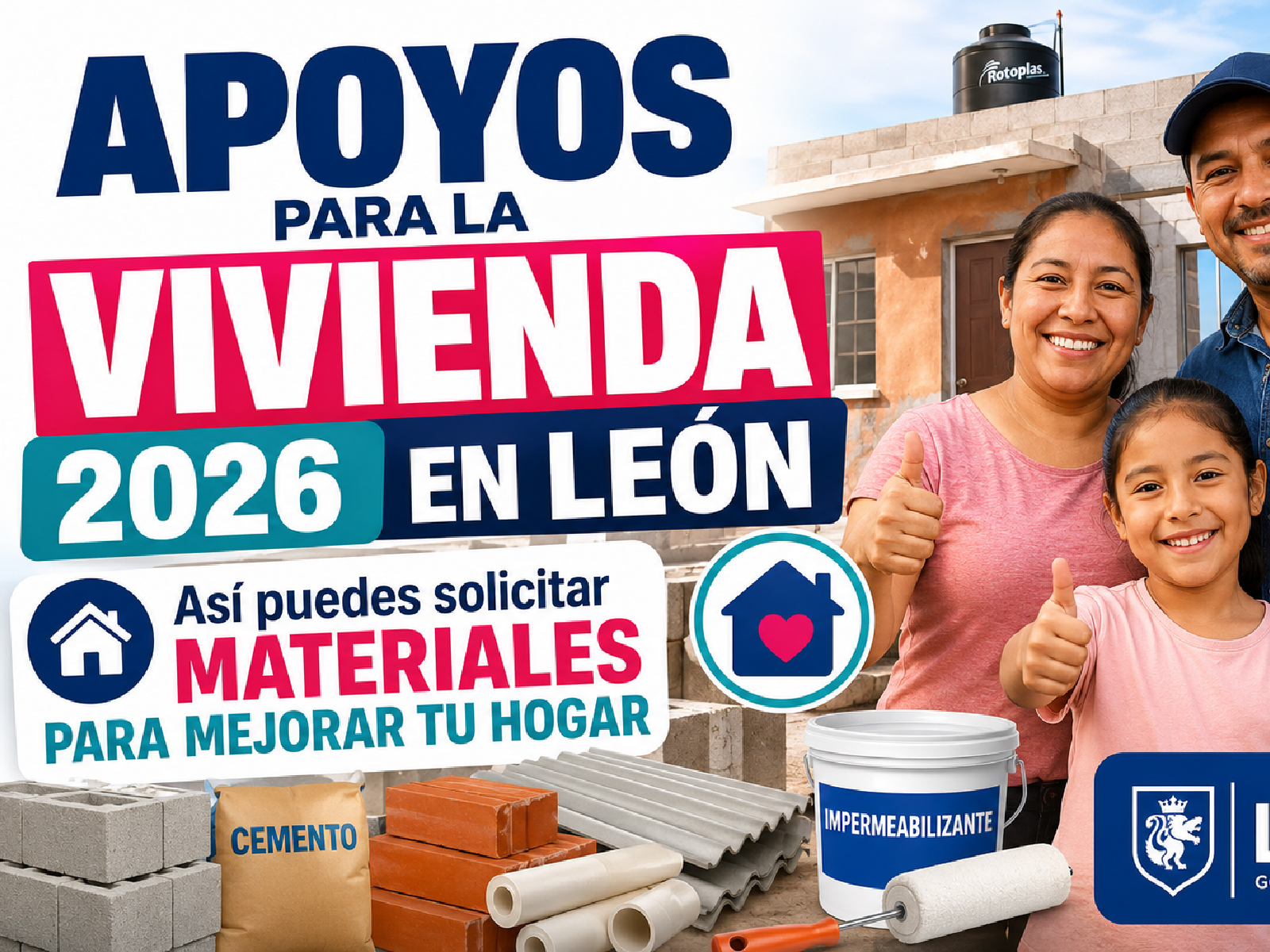 Apoyos para la Vivienda 2026 en León: Así puedes solicitar materiales para mejorar tu hogar