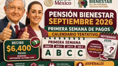 Primera semana de pagos de la Pensión Bienestar septiembre 2026: calendario tentativo completo