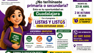 Listas y Listos para Estudiar 2026: asesorías gratis para terminar primaria o secundaria en Guadalajara