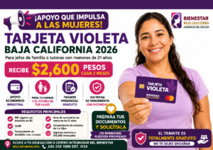 ¿Cuándo depositan el PAGO de septiembre por 2,400 pesos? Salario Rosa 2023-2024 14 Tarjeta Violeta Baja California 2026: apoyo de $2,600 bimestrales, requisitos y cómo solicitarla