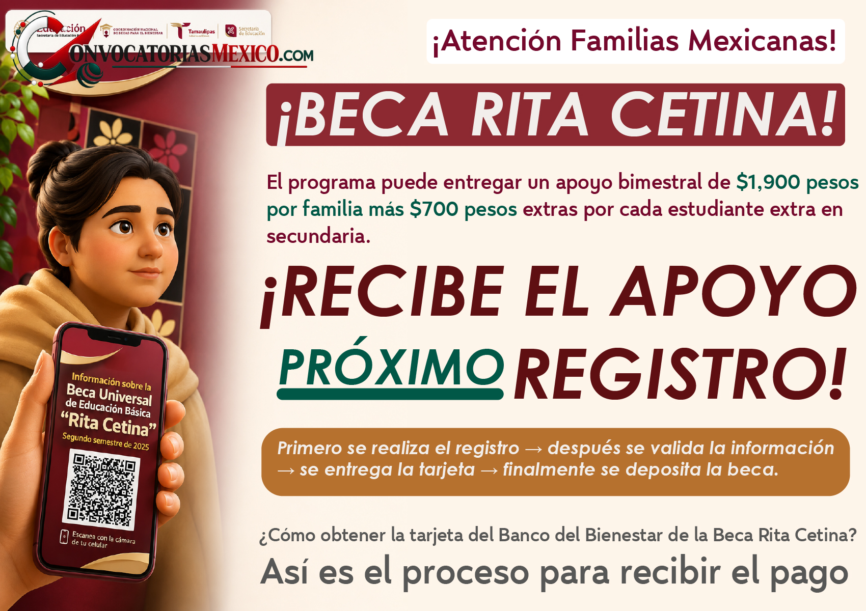 ¿Cómo obtener la tarjeta del Banco del Bienestar de la Beca Rita Cetina? Así es el proceso para recibir el pago