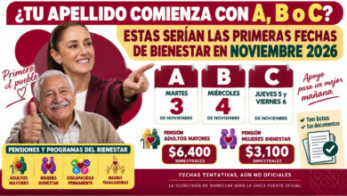 ¿Tu apellido comienza con A, B o C? Estas serían las primeras fechas de Bienestar en noviembre 2026