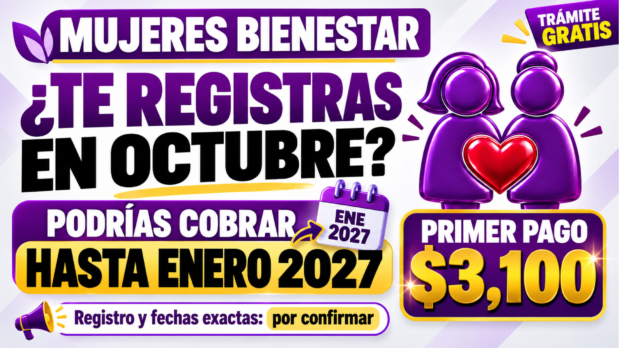 Mujeres Bienestar: ¿cuándo recibirías los primeros $3,100 si te registras en octubre de 2026?