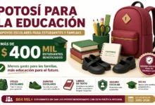 Potosí para la Educación: apoyos escolares con útiles, zapatos, mochilas, libros y becas en San Luis Potosí
