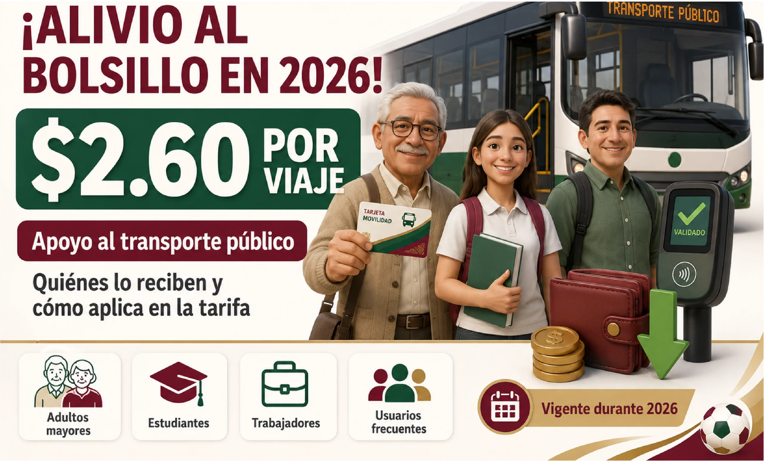 Subsidio al transporte público en Jalisco 2026: quiénes reciben el apoyo y cómo aplica en la tarifa