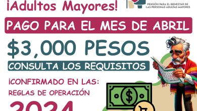Pago de $3,000 pesos para abril para estos adultos mayores de la Pensión Bienestar 2024