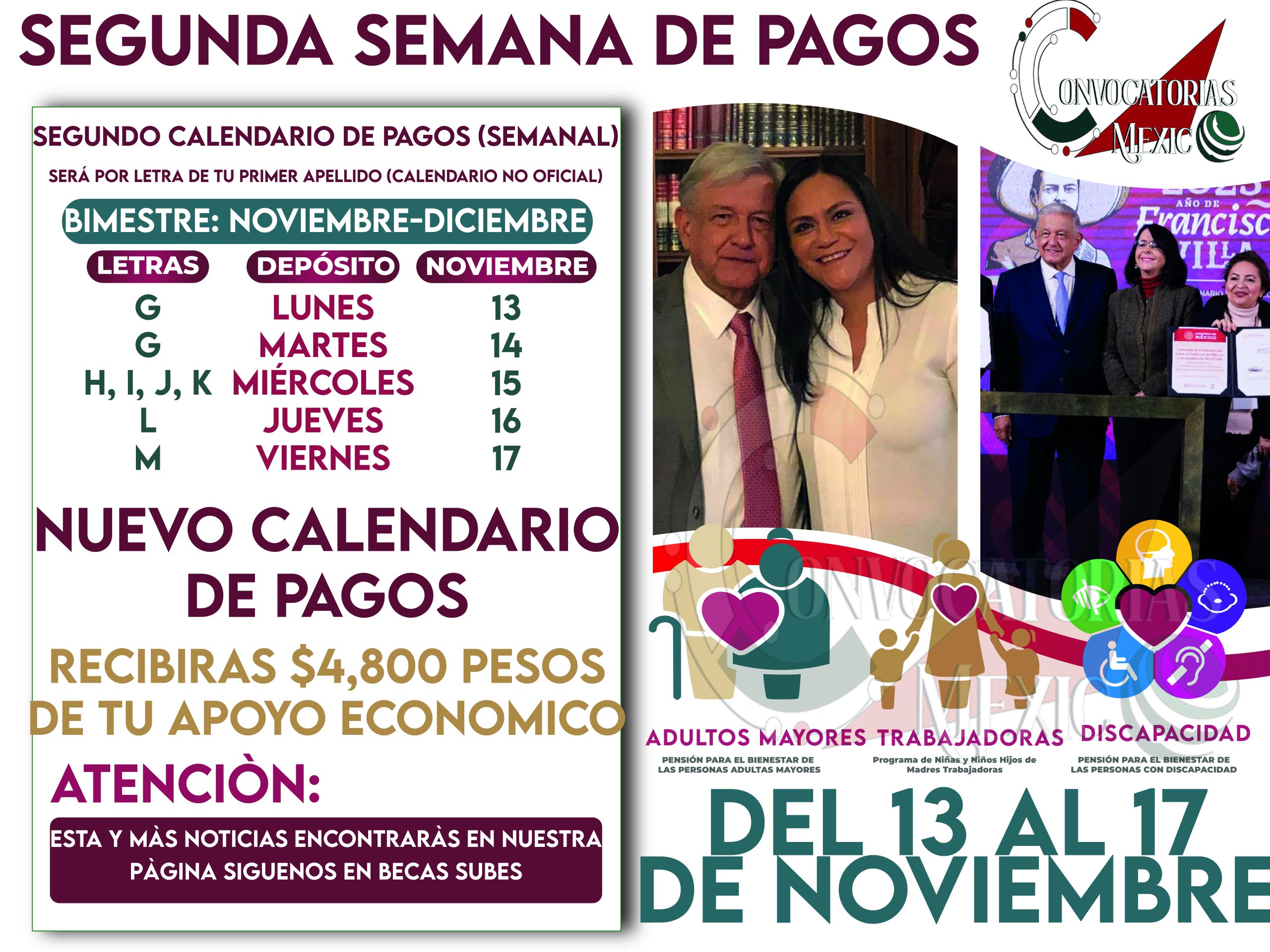 🤑💥¡SEGUNDO CALENDARIO DE PAGOS! 📅💥 AMLO LIBERA LA SEGUNDA ETAPA DE PAGOS DE LA PENSIÓN BIENESTAR