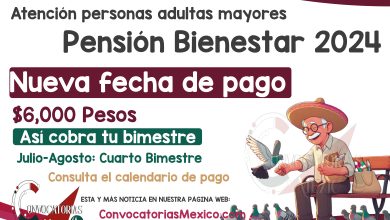 Nueva fechas de pagos para recibir los $6,000 pesos de la Pensión Bienestar 2024