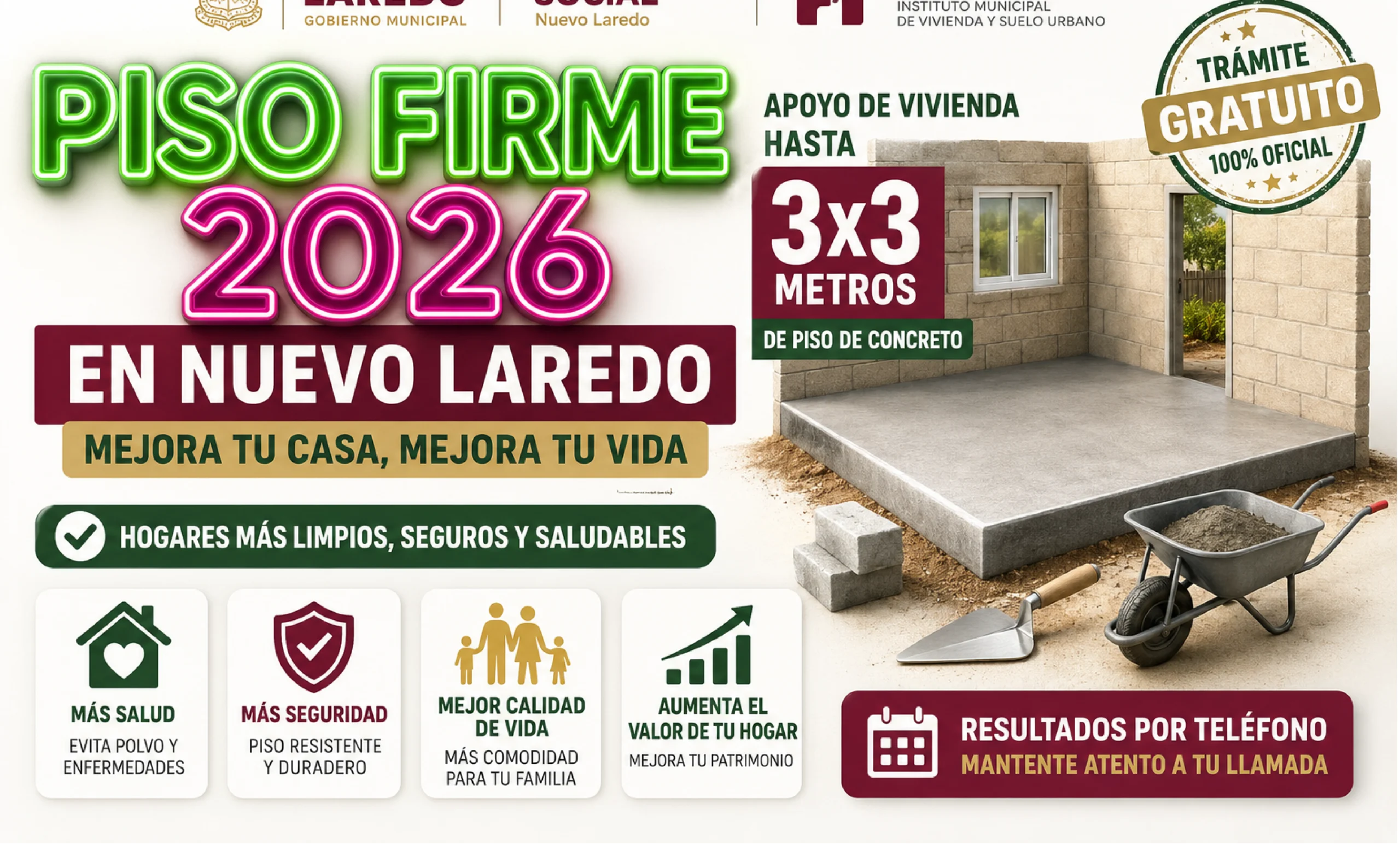 Piso Firme 2026 en Nuevo Laredo: requisitos para mejorar tu vivienda