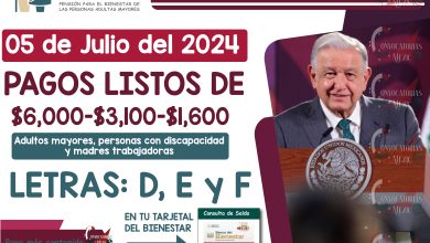 Apellidos que reciben el pago mañana 05 de julio de la Pensión Bienestar 2024