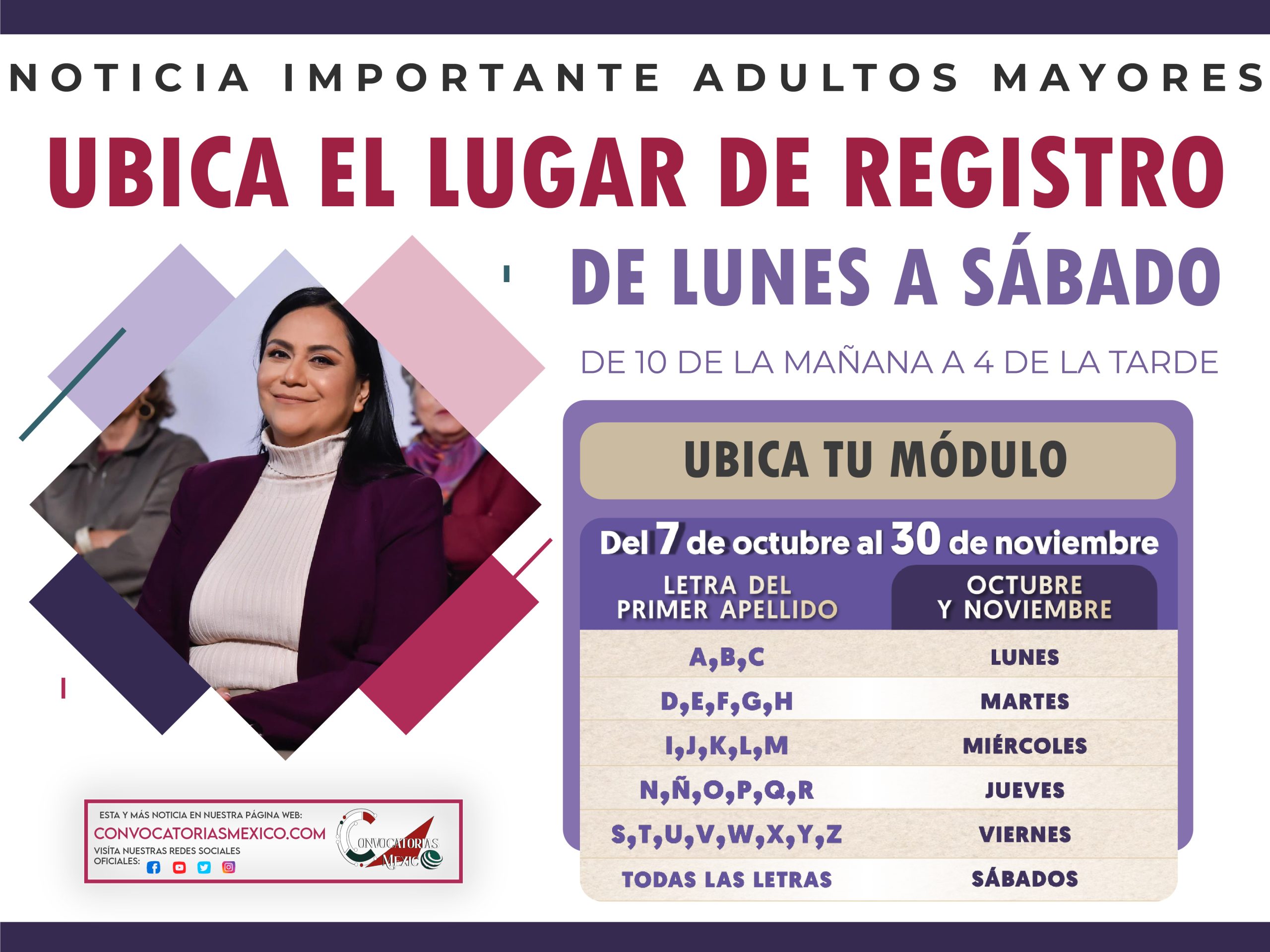 ¿Cómo ubicar el módulo de atención para el registro de la nueva Pensión Bienestar para Mujeres de 60 a 64 años?