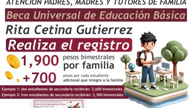 Tres alumnos reciben $3,300 pesos bimestrales de la nueva Beca Rita Cenita - Realiza el registro ahora