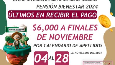 ¿Que adultos mayores recibien hasta las últimos días de noviembre el pago de la Pensión Bienestar 2024?