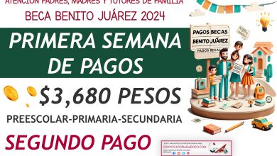 Primera semana de pagos de $3,680 pesos de la Beca Benito Juárez 2024