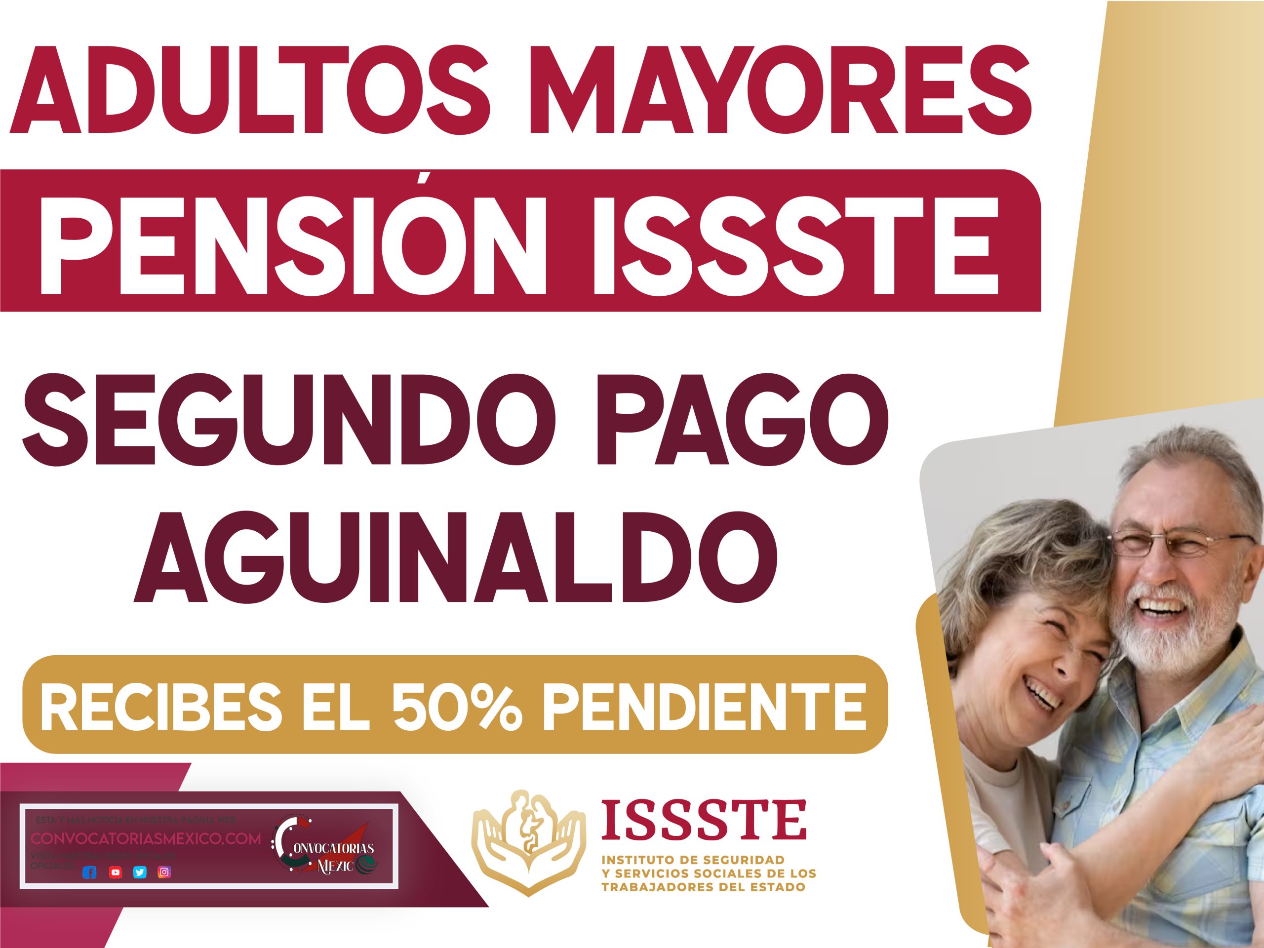 Segunda parte del aguinaldo para los adultos mayores de la Pensión ISSSTE
