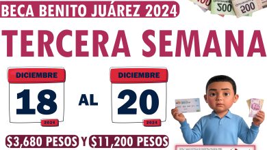 Del 18 al 20 de diciembre nuevos pagos para el programa Becas Benito Juárez 2024