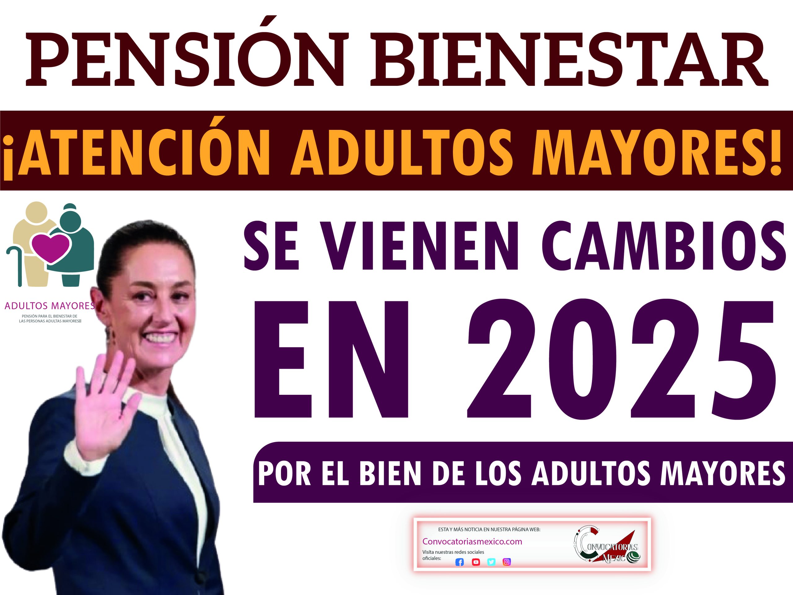 ¡Este es el cambio en la pensión bienestar! Más beneficios para los adultos mayores