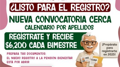 ¡NUEVA CONVOCATORIA CERCA! $6,200 pesos Registro cerca de la Pensión Bienestar 2025