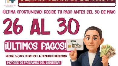 Fecha límite para recibir los $6,200 pesos de la Pensión Bienestar 2025