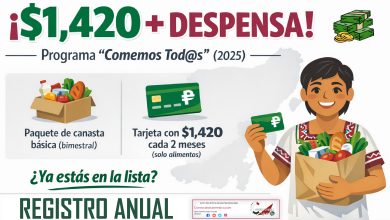 ¿Ya estás en la lista? $1,420 + Despensa del programa Comemos Tod@s