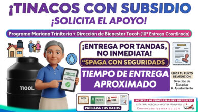 ¡TINACOS CON SUBSIDIO! Solicita el apoyo Dirección de Bienestar 2026