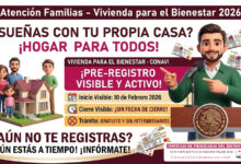 Vivienda para el Bienestar: Conavi mantiene visible el pre-registro para apoyos habitacionales en 2026
