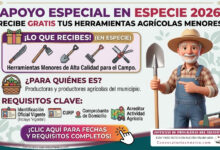 Apoyos Productivos en Especie entregará Herramientas Agrícolas Menores a productores
