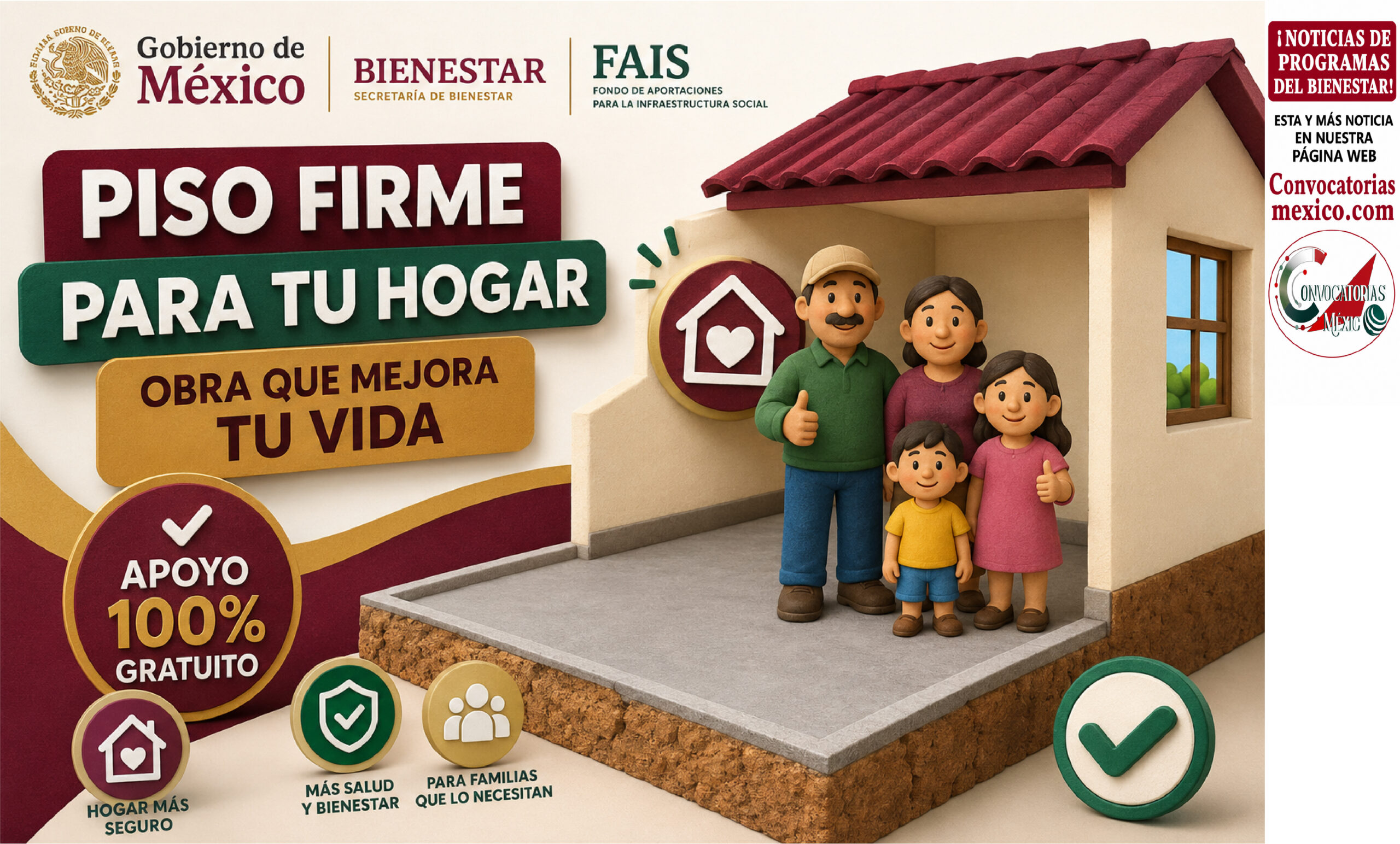 Candelaria, Campeche: construirán pisos firmes en viviendas durante 2026