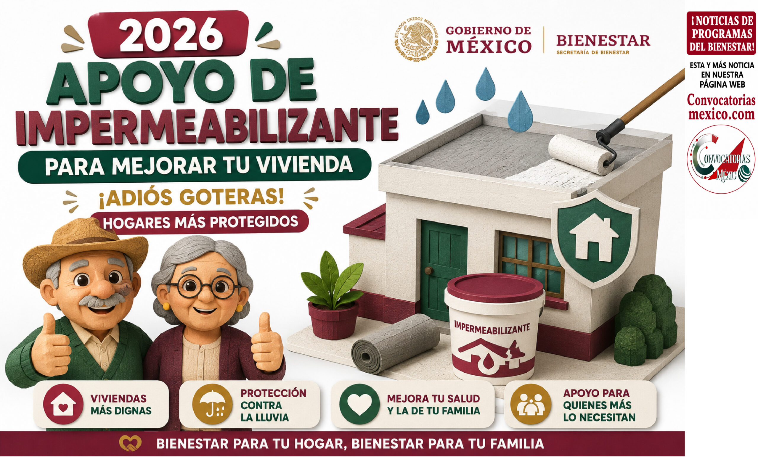 San José del Rincón 2026: apoyo de impermeabilizante para mejorar viviendas con problemas en el techo