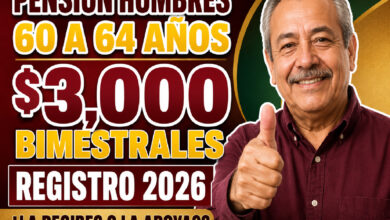 Pensión Hombres Bienestar de 60 a 64 años 2026: requisitos, registro y pagos de 3 mil pesos