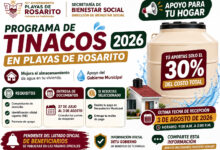 Programa de Tinacos 2026 en Playas de Rosarito: requisitos, costo y qué pasa con las solicitudes de agosto