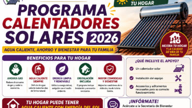 Calentadores Solares 2026 en Tlaxcala: quiénes pueden recibir instalación y accesorios para su vivienda