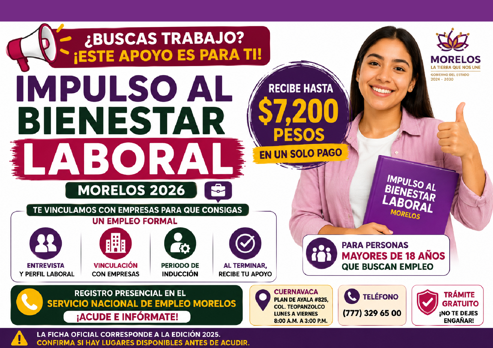 Impulso al Bienestar Laboral en Morelos: conoce el apoyo de hasta $7,200 para personas que buscan empleo
