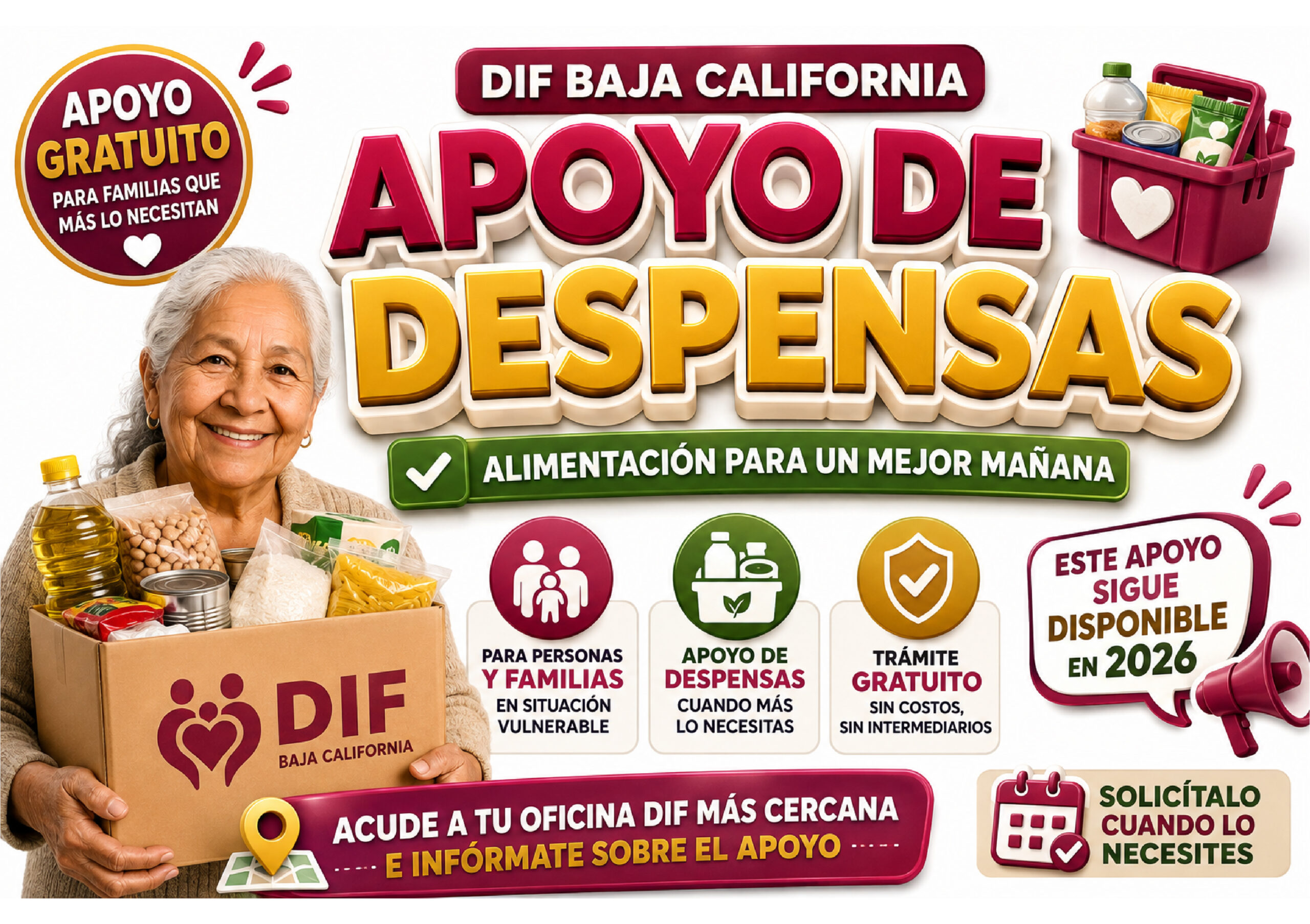 DIF Baja California mantiene disponible el apoyo de despensas: así puedes solicitarlo
