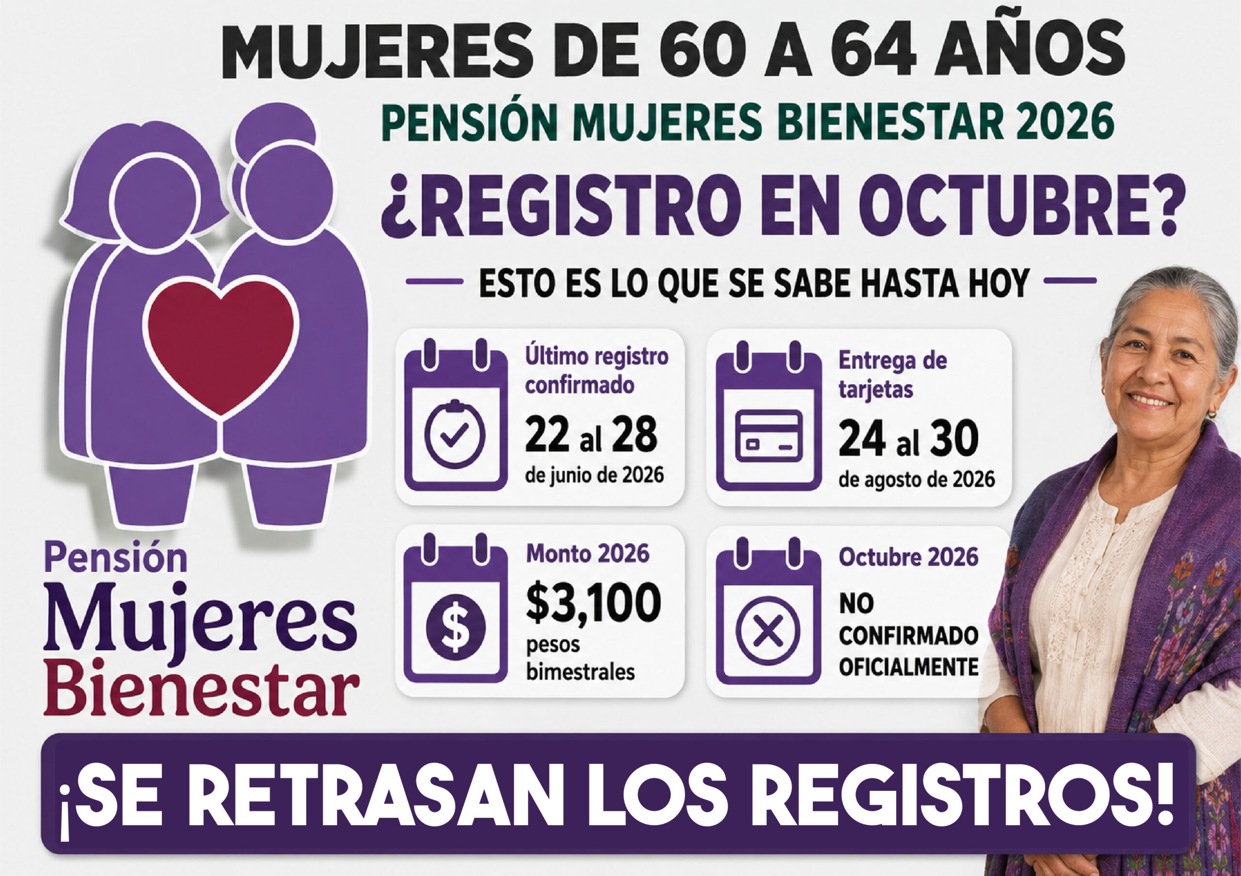 Pensión Mujeres Bienestar 2026: ¿habrá registro en octubre? Esto es lo que se sabe hasta hoy